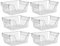 SANNO 14 Stacking Baskets Large Wire Baskets Organizer, Cabinet Storage Metal Baskets Organizer Sturdy Metal Wire Pantry Freezer Bin for Food, Fruit, & Vegetable Safe Organization set of 6