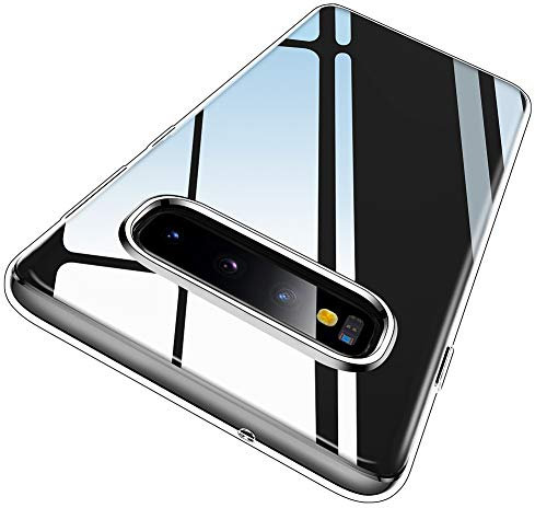 Ruayia Coque pour Samsung Galaxy S10, Transparente Ultra-Fine Silicone Coque pour Galaxy S10, TPU Souple Anti-Rayures Anti-Choc Protection Cover pour Samsung Galaxy S10-6.1 Pouces -Transparent