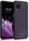 kwmobile Case kompatibel mit Samsung Galaxy A12 Hülle - Schutzhülle aus Silikon metallisch schimmernd - Handyhülle Metallic Brombeere