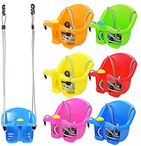 Taylor & Brown Adjustable Outdoor Garden Rope Safety Safe Swing Seat for Baby, Infant, Toddler, Kids Detachable Outdoor Garden Hanging Bucket Hanging Seat