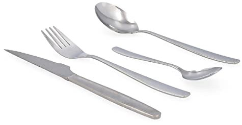Scola Cubertería 24 Piezas Acero Inoxidable 24 Piezas Con Chuletero Acero Inox No Apto Microondas