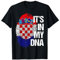 Kroatien Hrvatska Flagge Heimat Wurzeln Fingerabdruck DNA T-Shirt
