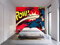Oedim Papier peint mural en papier peint mural comomique Pow!, Mural, papier peint, décoration pour salle à manger, salon, chambre