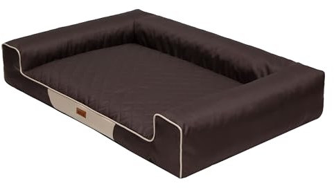 HOBBYGARDEN Haustierbett Hundeliegen Kissen Hundebett Liegen Hundekissen Bett Sofa Hundekorb Tierbett Hundesofa Hundematratze: Dunkel Braun, XXL - 118 x 78 cm