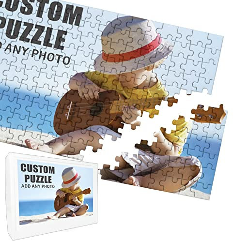 Personalised Jigsaw Puzzle from Photo Custom Picture Wooden Puzzles 150/300/500/1000 Pieces for Adult(Upgraded)