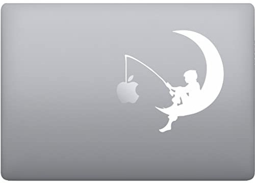 Aufkleber für MacBook Laptop Sticker Vinyl Tablet Wand Art Graphic Laptop Vinyl Aufkleber Apfel - Vinyl Farbe wählbar Artikelnummer P0043 (Weiß)