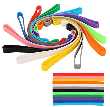 BDHI 12pcs 135mm Silicone Rubber Bands Planner Books Binding Belt Large Elastic Bands Rubber Wrapping Bands for Office Supply File Folders Books Art School Home(Y31-12)