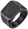 FindChic Glänzend Poliert Siegelring Quadrat Band Ring Personalisierbarer Initialenring 21.25