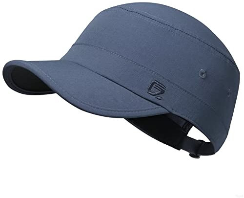 GADIEMKENSD Stretch Army Cap Sport Military Style Sun Hat for Men Women Tripper Cap Summer Cooling Travel Hiking Tactical Cadet Hat Dad Hats Breathable Flat Top Short Bill Corps Hat Navy