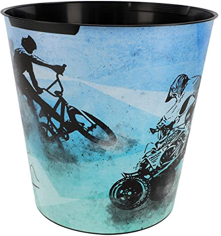 alles-meine.de GmbH Papierkorb Modell wählbar 10 Liter - wasserdicht - 28 cm - aus Kunststoff Quad & Fahrrad & Motorrad Eimer - Spielzeugkorb/Popcornschüssel/großer M..