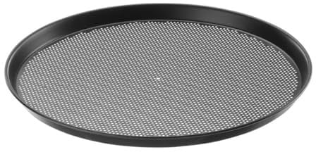 HENDI Perforiertes Pizzablech, Backblech, Pizza Pfanne, Ideal für gleichmäßiges Pizza-Backen, ø340x(H)25mm, Kohlenstoffstahl