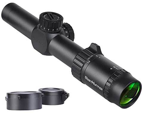 WestHunter Optics HD-S 1.2-6x24 Jagd Zielfernrohr, Second Focal Plane Rifle Scopes, 30mm Taktisches Präzisions Gewehr Zielfernrohr für Gewehr/Airsoft/Luftgewehr | Option 4- Only Optics
