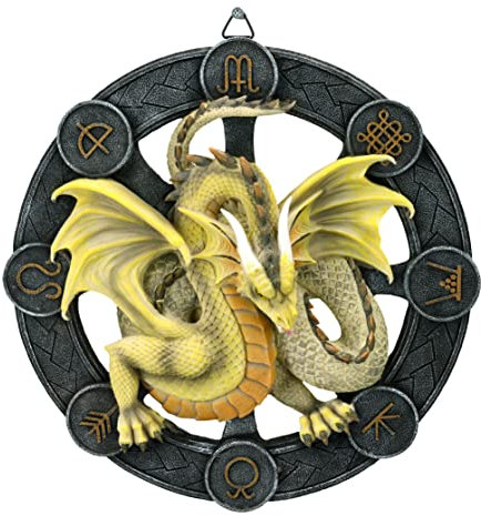 Pacific Giftware Wandrelief Drache Mabon by Anne Stokes 27 cm | Figur Statue Dragons of the Sabbats