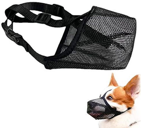 Pratvider Maulkörbe für mittelgroße Hunde - Trinkbarer Haustier-Maulkorb aus Air Mesh,Leichter Maulkorb für Hunde, um das Fressen von KOT zu verhindern, Maulkorb gegen Bellen für große, mittlere