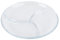 Tempered Glass Serving Plate with 3 Grids, Divided Dinner Plate, Reusable Dessert Snack Plate, Heat Reisatnt & Lightweight Tableware for Cakes Fruit Rice Noodle, Perfect for Home, School, Picnic
