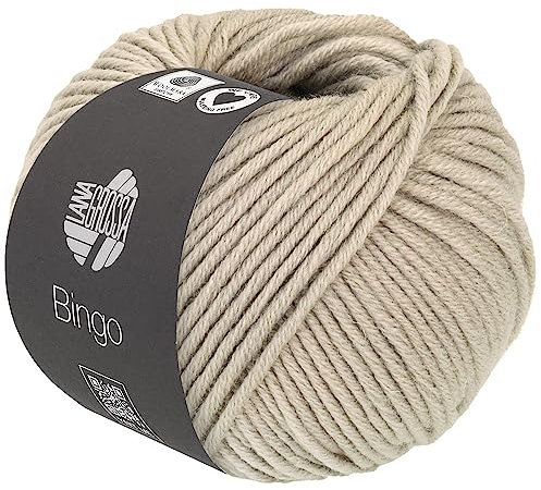 LANA GROSSA Bingo | Extrafeine Merinowolle waschmaschinenfest und filzfrei | Handstrickgarn aus 100% Schurwolle (Merino extrafein) | 50g Wolle zum Stricken & Häkeln | 80m Garn FB 763