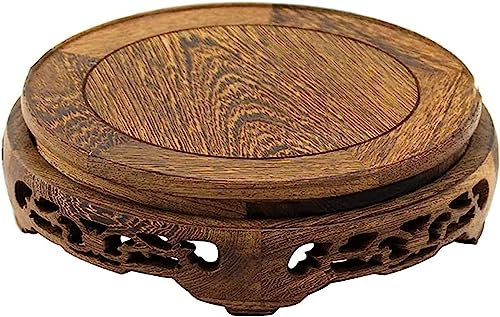 Holzsockel, Holzständer zur Präsentation, Ausstellungsständer, runder Vasenständer for Vase, Lampe, Teekanne, Heimdekoration, Vasenständer, Buddha-Statue, Teekannensockel, Blumentopf-Dekoration ( Size