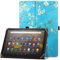 HoYiXi Custodia universale per 10-11 pollici Tablet Fire Max 11 2023 con supporto e Cover per cinturino da polso per 10-11 Samsung Lenovo Huawei Android Tablet - fiore