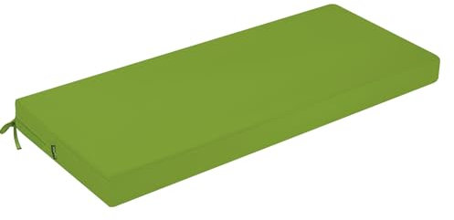 PRIMEPATIO Outdoor Bench Cushion, Patio Waterproof Long Bench Cushion, Patio Garden Furniture 3 Seater Chair Cushion Pad, Porch Swing with Ties, Window Seat Sofa Replacement Cushion, Green