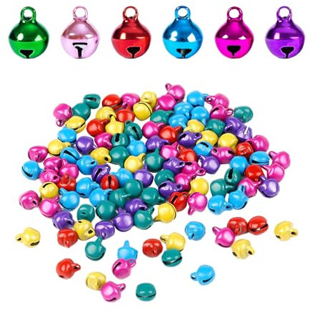 200 Stück Mini-Weihnachtsglocken, 6-Mm-Glocken, Bunte Kleine Glocken, Geeignet Für Heimwerkerarbeiten, Weihnachtsdekorationen Und Die Herstellung Handgefertigter Dekorationen