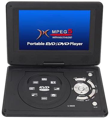 Lecteur DVD Portable 7,8 Pouces Écran Rotatif À 180° Avec Batterie Rechargeable 4 Heures, Alimentation Secteur Ou Voiture, Sans Région, Protection Anti-choc, Télécommande