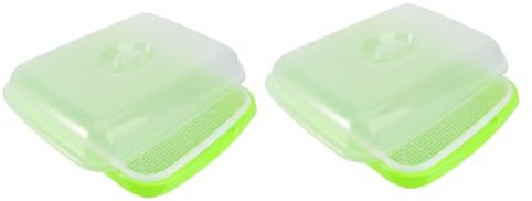 BESPORTBLE 4 Sätze Sämlingsschale Pflanzschale Micro Greens Starter Serviertabletts aus Kunststoff Gemüsefach Kinderzimmertablett Bohnensprossenzüchter Pflanze Gericht Suite