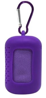 QAUUCP Tragbares Mikrofaser-Handtuch, schnelltrocknend, for Fitnessstudio, Radfahren, Strandsport, kühlendes Dusch- und Badetuch, leichtes, saugfähiges Silikon Mikrofaser Handtuch(Purple,Small)