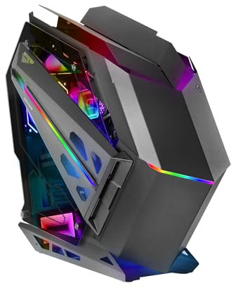 Mars Gaming MC-Titan, Caja Gaming RGB XXL ATX, Doble Tira LED e Iluminación Frontal ARGB, Hub Iluminación + Mando a Distancia, Compatible con Placas Base ARGB, Soporte Refrigeración Líquida, Negro