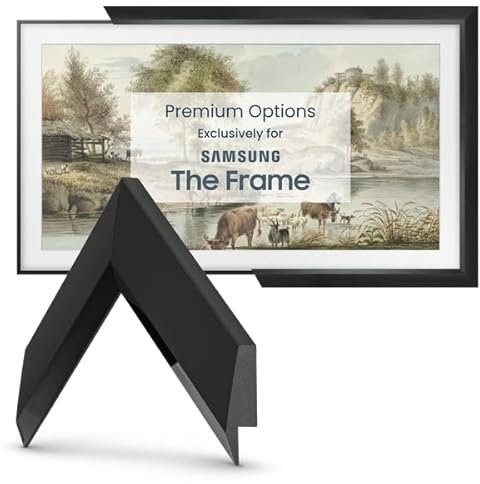 Moderner Smoking-TV-Rahmen, schmal, 32 Zoll, kompatibel nur mit Samsung The Frame TVs (passend für 2021–2025, LS03A, LS03B, LS03C, LS03D, LS03FA)