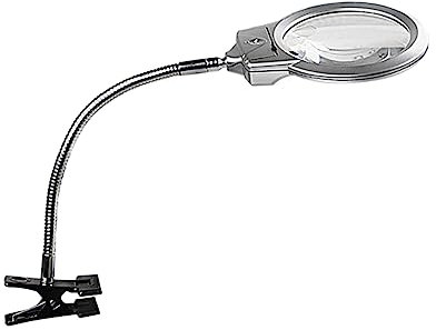 HAWILLOSCH Handlupe -Licht Lupenclip zum Lesen von Büchern Karten Kleingedrucktem und Bildern