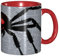 KWQDOZF Divertida taza de café con forma de araña negra: taza de cerámica de dos tonos de 11 oz con patrón 3D | Lindos regalos para hombres, mujeres, oficina, trabajo