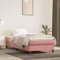 DYRJDJWIDHW lit 140x190 avec sommier et Matelas,Sommier à Lattes de lit Rose 80x200 cm VeloursIdéal