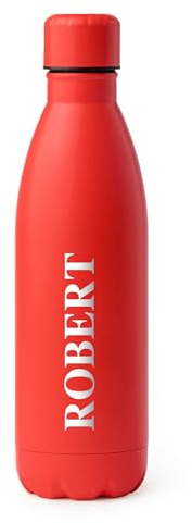 GRAVURE CONCEPT Gourde Personnalisée - Rouge | Bidon en Inox 304-790 mL (TAREK) - Haute qualité - Finition premium - Personnalisation sur mesure