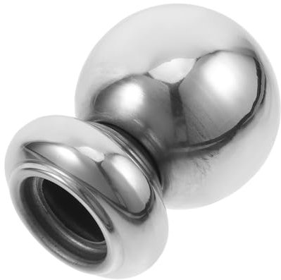 HOMSFOU Kugel TreppengeläNder Edelstahl Pfostenkappen Runde Zaunpfostenkappen Silber 32Mm FüR Handlauf, Zaun Und TüRpfosten