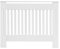 Radiator Cover Modern White Vertical Slatted Shelves MDF Cabinet Shelf for Living Room and Hallway Heating Covers