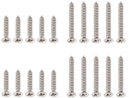 Banworks Kit de vis de montage pour cadre de micro Humbucker Imperial - Tête plate fraisée - Pour Gibson Les Paul SG - 10 vis longues + 10 vis courtes - JT/SYQLS-03 - Nickel