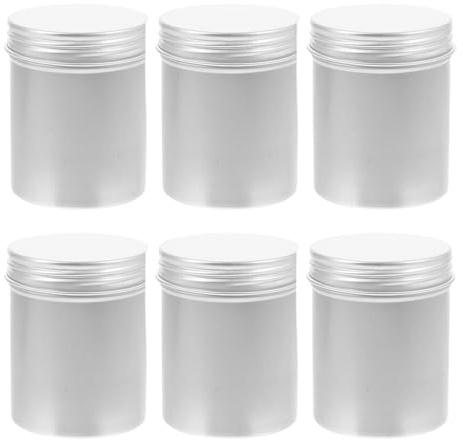 OFFIGAM 6 Stück Aluminiumbehälter 80 Ml Nachfüllbare Kosmetikdosen Kleine Aufbewahrung Cremedosen Für Körperpflege Und Haarpflege Mit Schraubdeckel