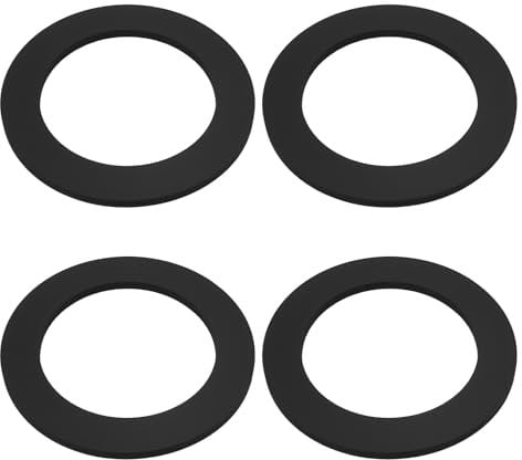 Briny River 4Pcs Toilet Cistern Rubber Washer for Connect The Bottom of The Siphon to The Toilet Tank 65x45x3mm