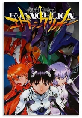 Neon Genesis Evangelion, wasserfestes Leinwand-Poster, Wandkunst, HD-UV-beständiger Druck, geeignet für Wohnzimmer und Flur, ein tolles Geschenk, ungerahmt, 30 x 45 cm