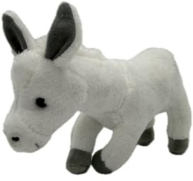 Cornelißen Esel Kuscheltier Haustier Länge 23 cm Weiß Plüschtier Stofftier Kinder Geschenk