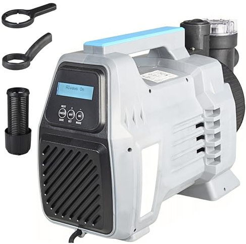 Pompa da Giardino HANDY 5000 AUTO (1300 W, 5100 l/h, Prevalenza 50 m) - Pompa Acqua a Getto con Controllo Automatico e Schermo LCD - Cestello Filtro - per Sistema Irrigazione, Irrigatori Prato Piscina