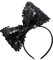 PARTY DISCOUNT Haarreif Pailletten Schleife, schwarz