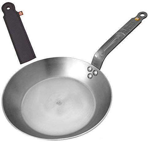 DE BUYER Mineral B Element 5610.20 - Sartén de acero inoxidable con protección para las manos, 20 cm