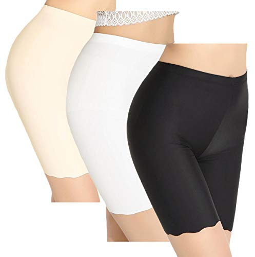 Tristin Womens 3 Pack Boy Shorts Anti Chafing Underwear Plus Size Long Leg Briefs Sheer & Sexy Boxers Seamless Ladies Slipshort Panties