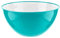 Large Duo Plastic Salad Serving Mixing Bowl 25cm Blue Orange Green Pink (Blue)