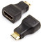 VMOJO Mini HDMI Stecker auf Buchse Adapter | C-Type auf A-Type | Standard 2.0 für Notebook/DV/Kamera | Konverter bis zu 2160/1080 Full HD | Vergoldete Kontakte