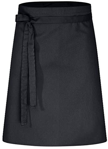 DESERMO Premium Vorbinder 60x80cm (LxB) - Hochwertige Profi-Schürze für Frau & Mann - Küchenschürze aus Baumwollmischung - Schürze mit großer Farbauswahl - Stoffgewicht 220g/m² (Schwarz)