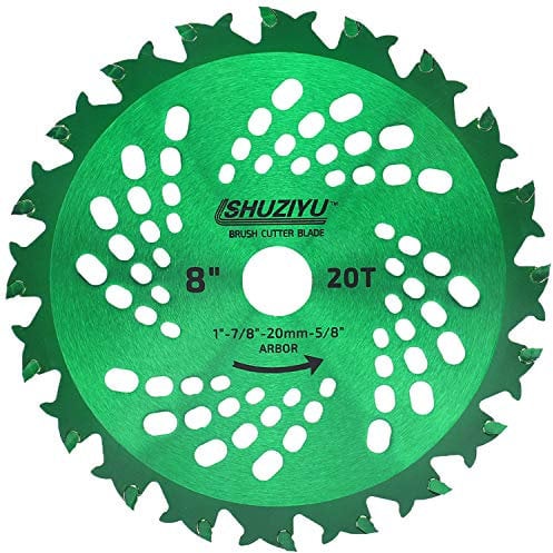 LSHUZIYU, 205mm-20T. Punte in Carburo, Foro Centrale 25.4mm Con Rondella 22.23-20-16mm, Lama per Decespugliatore, Disco per Decespugliatore.