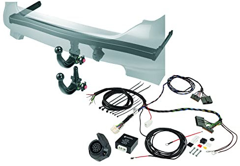 Gancio di traino rimovibile per Opel Corsa F (BJ 06/19-), Peugeot 208 II (BJ 06/19-) – Kit elettrico a 13 poli specifico per veicolo