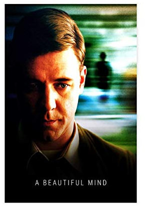 A Beautiful Mind Vintage-Poster mit 4 Leinwandbildern für Wohnzimmer, Schlafzimmer, Dekoration, 40 x 60 cm